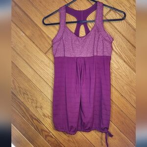 Active By Old Navy Loose Fit Purple Keyhole Racerback Athletic Xs Tank Top